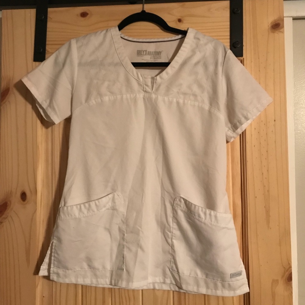 White Greys Anatomy Scrub Top